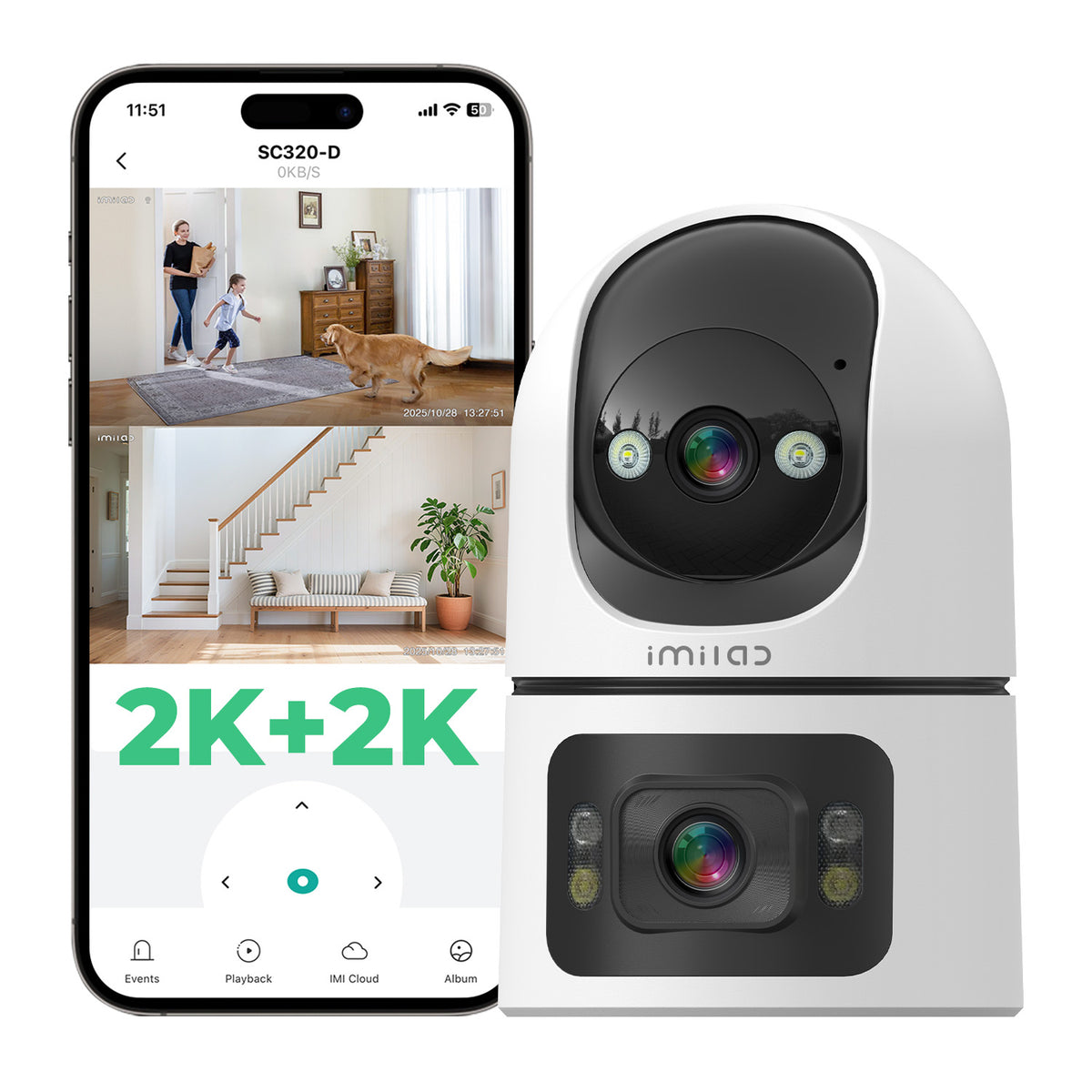 IMILAB SC320-D 2K+2K WiFi Plug-in Indoor Camera