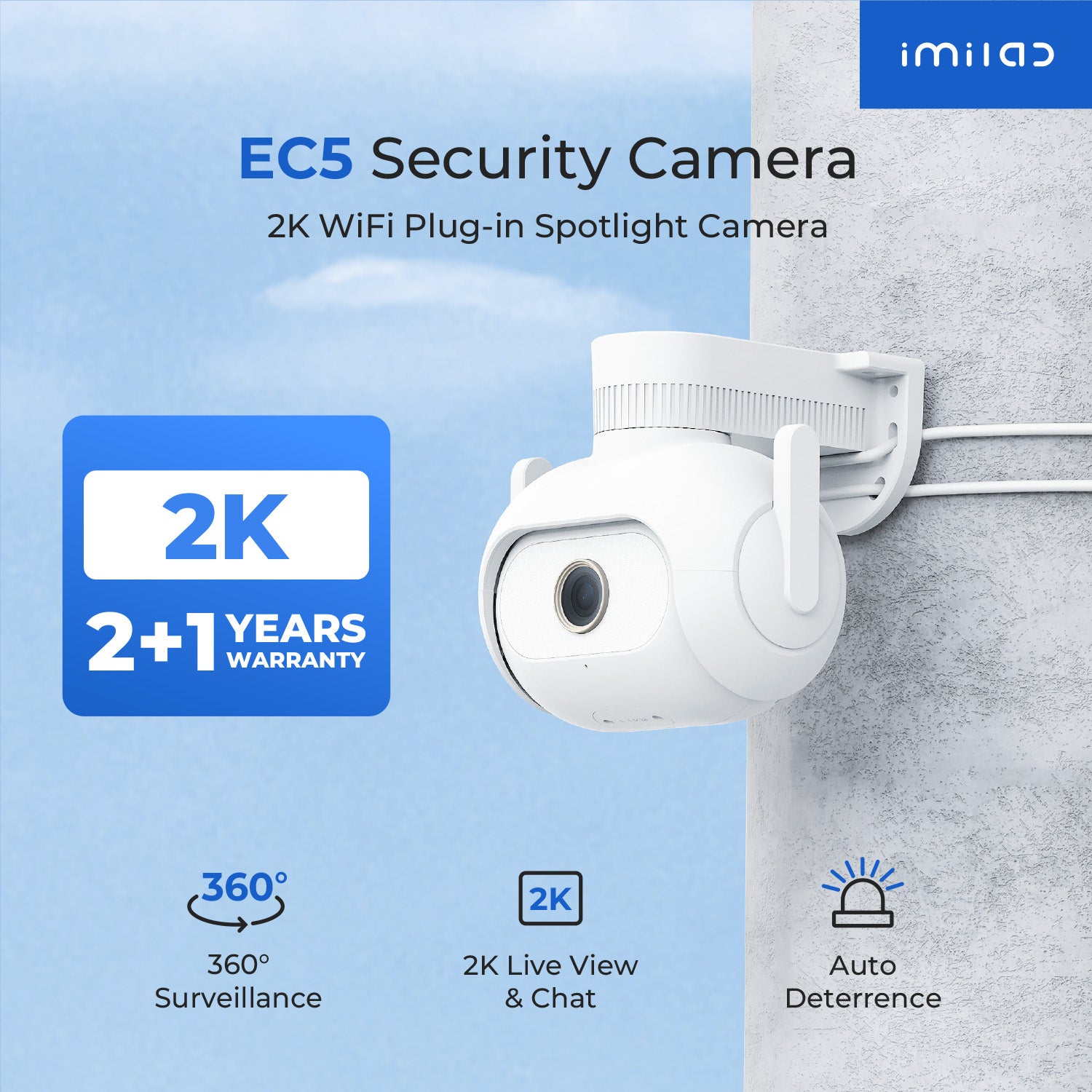 IMILAB EC5 2K WiFi Plug-in Spotlight Camera