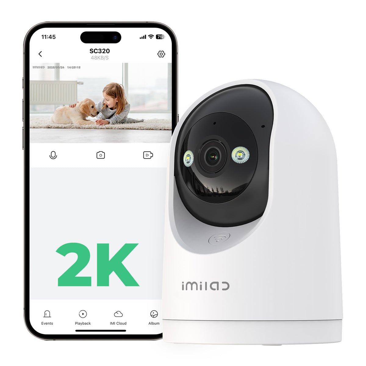 IMILAB SC320 2K WiFi Plug-in Indoor Camera