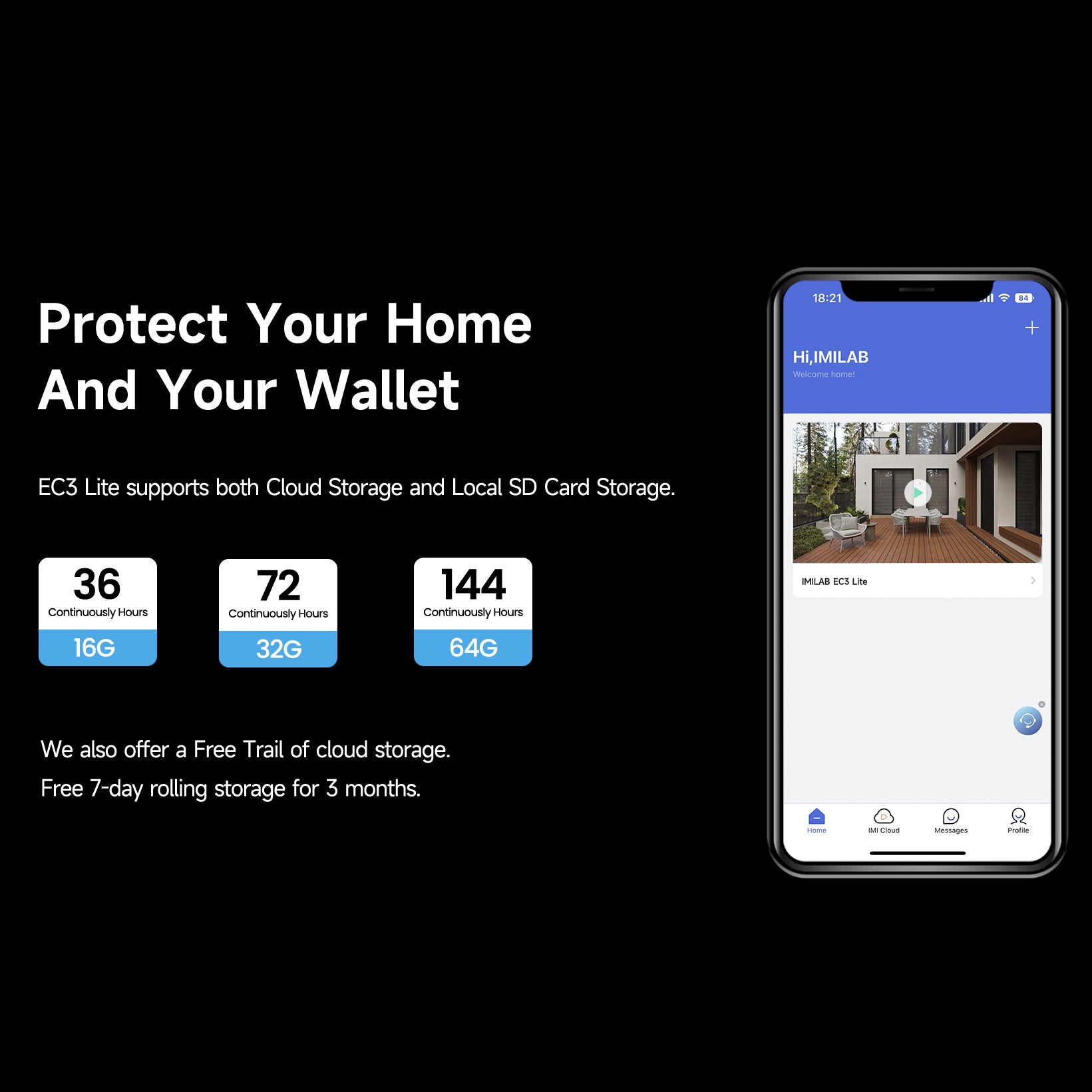 IMILAB EC3 Lite 2K WiFi Plug-in Spotlight Camera