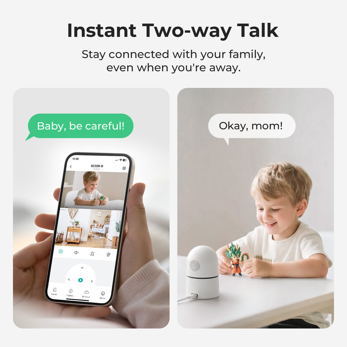 IMILAB SC320-D 2K+2K WiFi Plug-in Indoor Camera