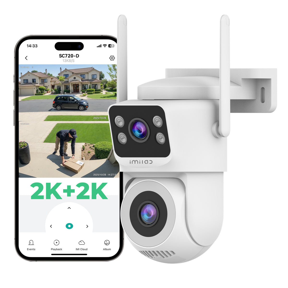 IMILAB SC720-D 2K+2K WiFi Plug-in Outdoor Camera
