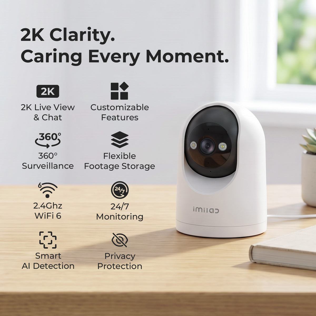 IMILAB SC320 2K WiFi Plug-in Indoor Camera