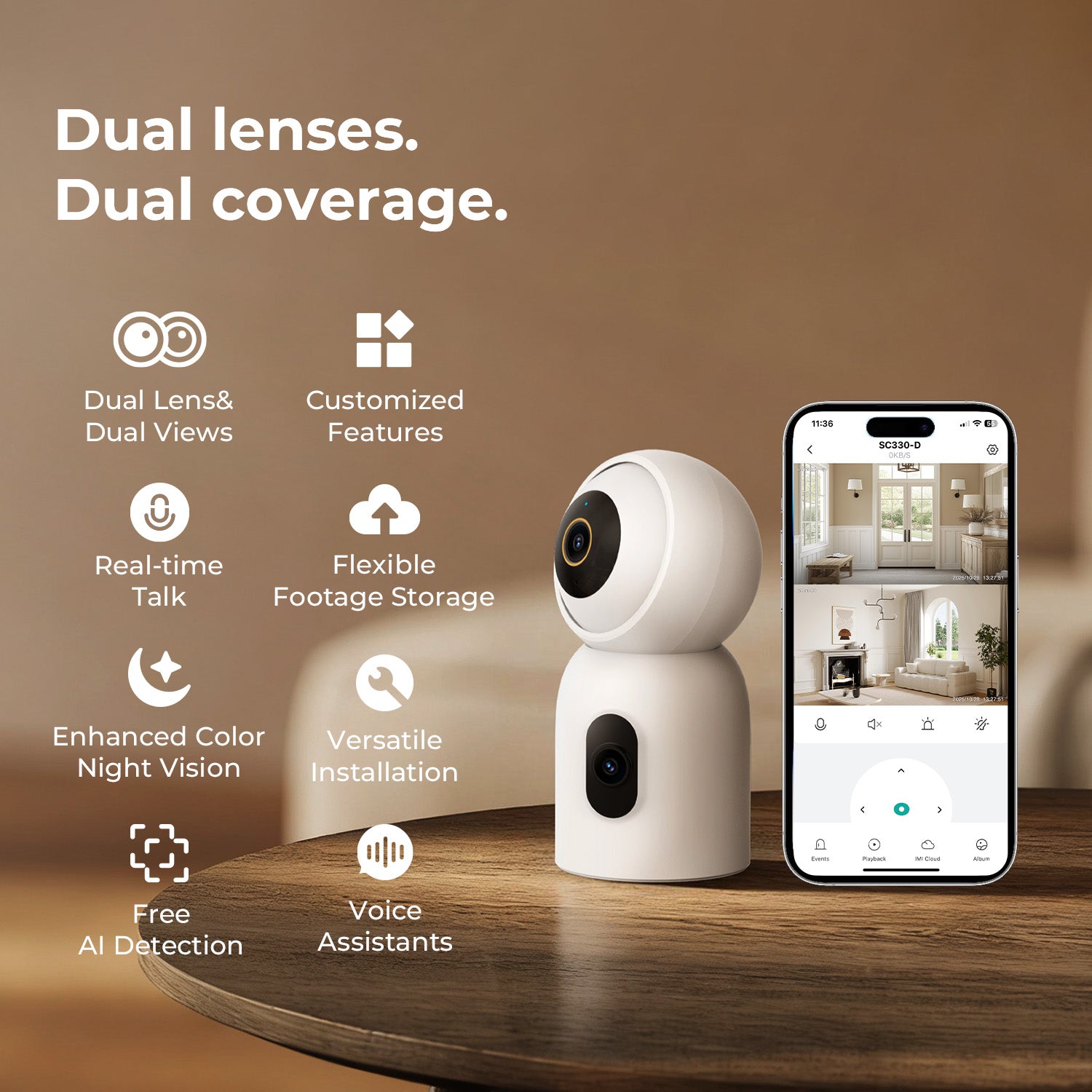 IMILAB SC330-D 3K+3K WiFi Plug-in Indoor Camera