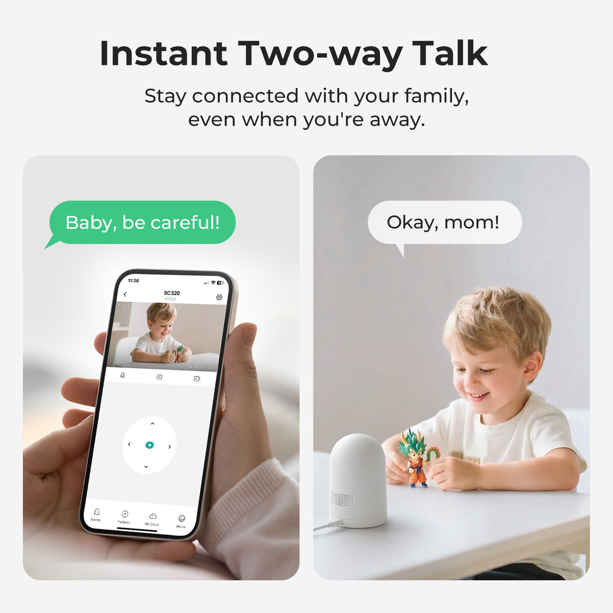 IMILAB SC320 2K WiFi Plug-in Indoor Camera